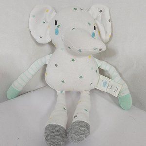 Cloud Island White ELEPHANT PLUSH Baby Stuffed Toy Lovey Stars NB/RN  Target 9"